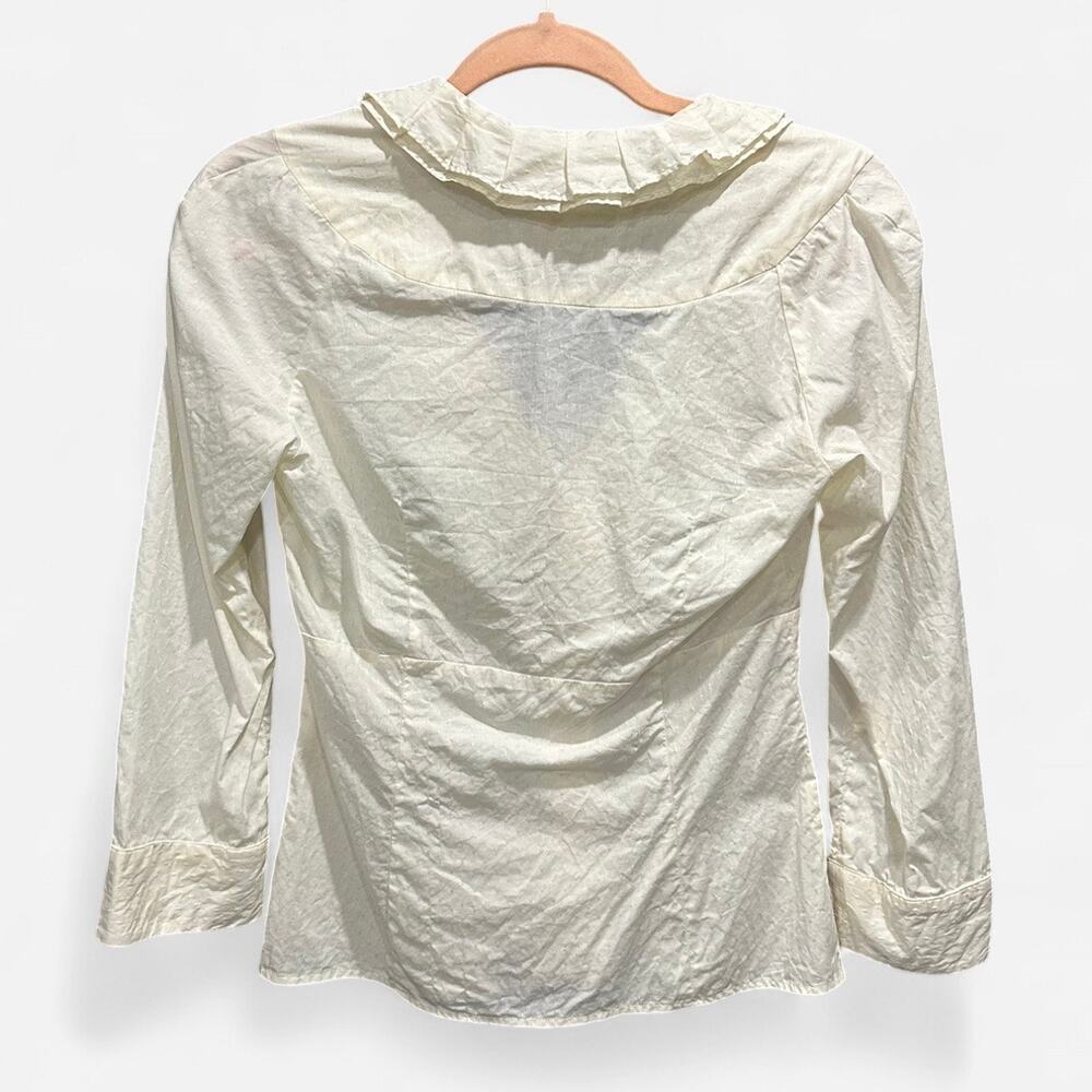 Reiss Cream Ruffle Blouse - Picture 3 of 9